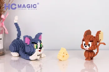 1524pcs Klasičnih Risank Anime Diamond Gradnike, Mačka Miško, Tom Model Jerry Mini Micro Opeke Igrače za Darilo