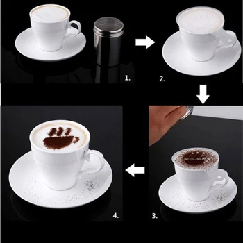 16PCS/Set Kave Torto, Plastične Proizvode za Dekoracijo Cupcake Predlogo Plesni Cappuccino Latte Matrica Kave Plesni Kuhanje Orodja