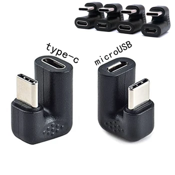 180 360-Stopinjski Gor in Dol pod Kotom Tip-C USB-C Mikro USB / Tip-c Ženski Polnjenje In Prenos Podatkov Podaljšek Adapter
