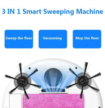 1800Pa Večnamensko Smart Floor Cleaner 3-V-1 za ponovno Polnjenje Auto Smart Pometanje Robot Suho Mokro Pometanje sesalnik