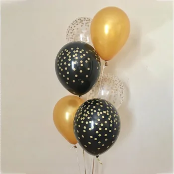 18pcs 12 zlato polka dot pregleden latex balon rose zlata helij baloni za otroke rojstni dan, krst, poroko stranka dekor