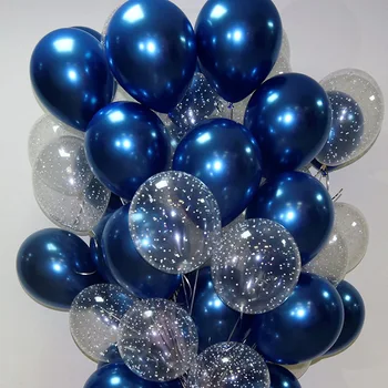 18pcs Ink Blue Latex Balon Nastavite Star Jasno, Roza, Zlata Balone Helija, Poročni Dekoracijo Baby Tuš Rojstni dan Dobave