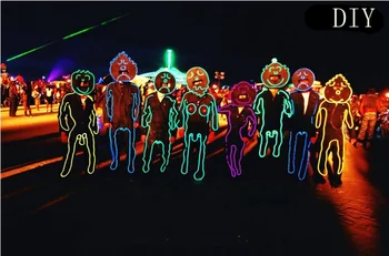 1M/3M/5M, Neon, Luči Dance Party Očala Dekor Svetlobnih, Neon, LED lučka Prilagodljiv EL Žičnih Vrvi Cev vodoodporna LED Trakovi