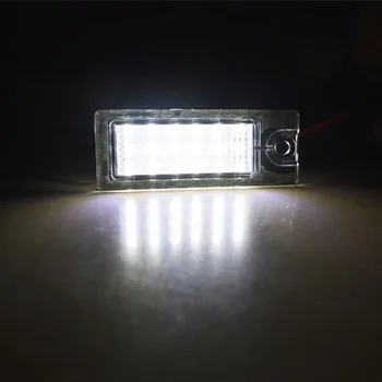 1Pair Bela LED Avto Zadnje registrske Tablice Svetlobe Brez Napake za Volvo V70 S60 S80 XC70 XC90 Auto Dodatki 18SMD