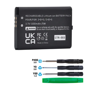 1pc 1300mAh CTR-003 Baterija Za Nintendo 3DS /2DS 3,7 V 5Wh Polnilna Litij-ionska Baterija za Popravilo Delu z orodjem