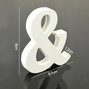 1pc 3D Bele Lesene Pismo 26 angleške Abecede Diy Prilagojene Ime Načrta Za Retro Poroko, Rojstni Dom Odlikovanja