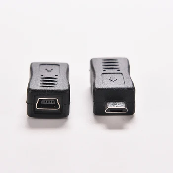 1PC 4 Vrste Ravne / L Oblike Black Mikro / Mini USB Ženski Mini / Micro USB Moški Adapter za Polnilnik Priključek Pretvornik Adapter