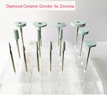 1pc dental lab keramike diamond kamen poljski mlinček za cirkonij poliranje hitro brušenje, ki ne potrebujejo hladilne vode zeleno Youdent