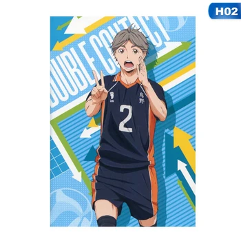1Pc Nov Slog Anime Haikyuu Plakat Digitalni Barve Japonskem Stilu Risanke Plakat Slikarstvo Tkanine Anime Plakati 20*30 cm