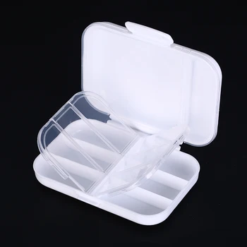 1pc Prenosni Ličila, Nakit, Posodo Tabletke Primeru Plastična Škatla za Shranjevanje Pill Box Zložljiv 8 Omrežja Pill Box