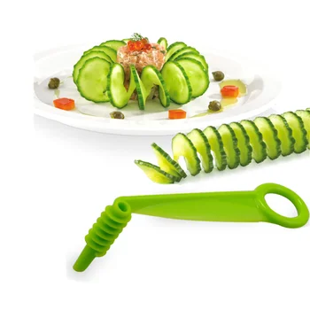 1PC Spirala Slicer Rezilo Ročno Rezalnik Kumare Korenje Krompir, Zelenjava Nož Naključno Barvo Kuhinjski Pribor za kuhanje Orodja