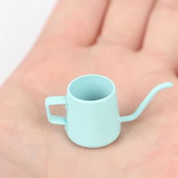 1PC Srčkan Mini Metal Kavo Pot, ki Miniaturni Lutke Kuhinja, Kuhanje Dodatki