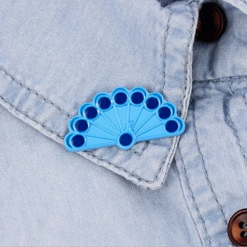 1pc Srčkan Pav Ladybug Big Pin Kovinsko Modra Gem Broške Okrogle broške Značko