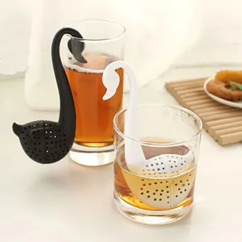 1PC Ustvarjalne Swan Obliko Čaj Cedilo, Okolju Prijazne Plastike Elegantno Swan Čaj Infuser Za Domači Kuhinji Čaj Dodatki
