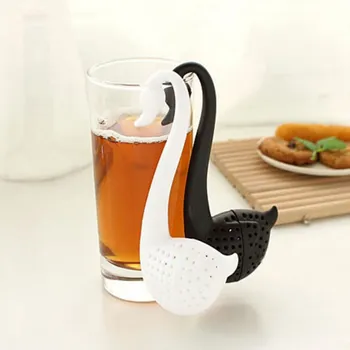 1PC Ustvarjalne Swan Obliko Čaj Cedilo, Okolju Prijazne Plastike Elegantno Swan Čaj Infuser Za Domači Kuhinji Čaj Dodatki