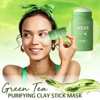 1pc Zeleni Čaj Masko Palico za Čiščenje Obraza Čisto Masko za Beljenje Vlažilne Čiščenje Maske Gline Palico za Olje Nadzor za Nego Kože