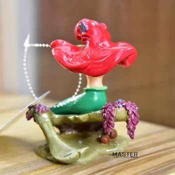1PCS 10 cm Disney srčkan Sirena risanka lutka ročno izdelani model okraski zbiranje igrač akvarij dekoracijo