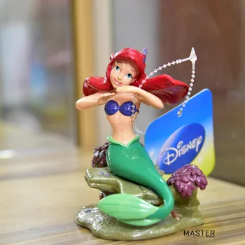 1PCS 10 cm Disney srčkan Sirena risanka lutka ročno izdelani model okraski zbiranje igrač akvarij dekoracijo