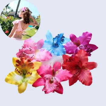 1Pcs Boho Orhideja je Cvet Lasnice Ženske Dekle Ročno izdelane na Tajskem, sponke za Lase DIY Barrettes Pribor za Lase Poroka na Plaži Dekoracijo