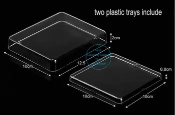 1pcs iz nerjavečega jekla natančno 0.1 g/0.01 g mini digitalno platformo lestvici z dvema jasno, plastični pladnji