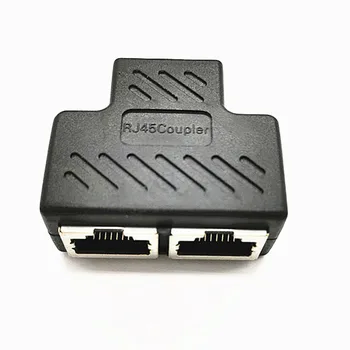 1PCS Kabel Adapter, Priključek LAN Ethernet 1 Do 2 Načina omrežni kabel priključek za ločevanje Extender Vtič RJ45 Splitter