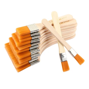 1Pcs Nylon Paint Brush Different Size Wooden Handle Watercolor Brushes For Acrylic Oil Painting Art School Supplies