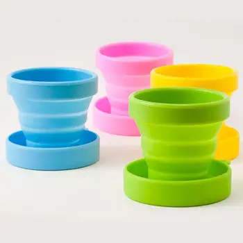 1Pcs Silikonski Zložljiva Pokal Candy Barve Upogljivi Vodo Popijte Skodelico na Prostem, Potovanja, Camping Teleskopsko Vrč Drinkware
