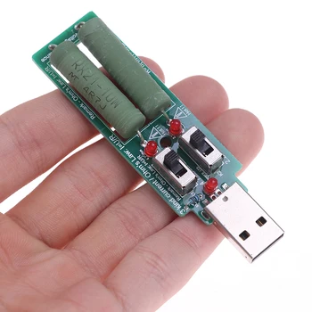 1PCS USB Upor Dc Elektronski Obremenitev Tester Z Stikalo 5V 1A 2A 3A Zmogljivost Baterije