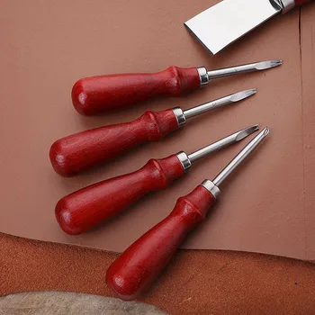 1Pcs Usnje Brivnik Rob Skiving DIY Usnje Obrti Šivanje, Rezanje Nož Usnjene Denarnice Cut Leathercraft Orodja 0.8/1/1.2/1.5 mm