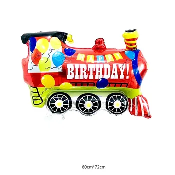 1pcs Vozila Happy Birthday Folija Baloni Vlak Policijski Avto, Traktor Helij Baloni za Fante Baby Tuš Rojstni dan Stranka Dekor