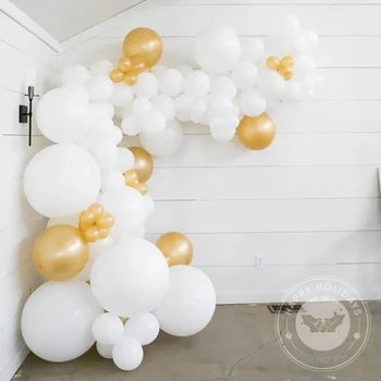 2-100 kozarcev Krog Beli Balon Poroko Arch Garland Dekoracijo Rojstni Fant, dekle, Baloni, Igrače Dobave 5-36inch Helij Balon