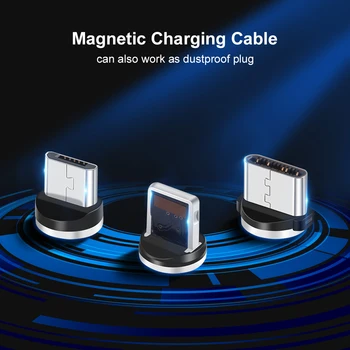 2.4 3 v 1 LED Magnetni Kabel za Polnjenje Nadgrajeno Najlon Pleteni Magnet Polnilnik USB Kabel za Samsung iPhone Polnilec