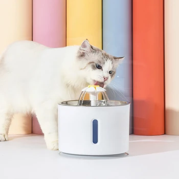 2.4 L Samodejni Hišnih Mačk Vodnjak Z LED Električni USB Pes, Mačka Pet Izklop Pijem Napajalni Skledo Pet Pitne Vodnjak Razpršilnik