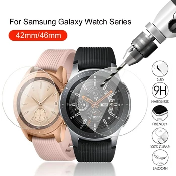 2.5 D Pregleden Zaslon Kaljeno Zaščitno folijo Za Samsung Galaxy Watch 42mm 46mm HD 9H Trdoto Anti-Fingerment Zaščito Film