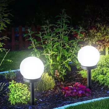 2 KOS Solarni LED Tla Lahka Žogo Lučka Nepremočljiva Zunanji Vrt, Dvorišče Pot Dekor Vrtne Luči