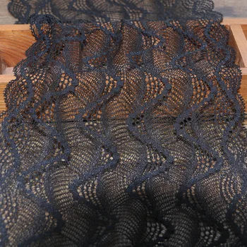 2 metrov / veliko visoko kakovostnih black stretch čipke DIY vezene čipke tkanine šivanje dekorativni očesa