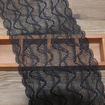 2 metrov / veliko visoko kakovostnih black stretch čipke DIY vezene čipke tkanine šivanje dekorativni očesa