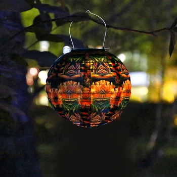 20 cm Sončne LED Luč na Prostem Nepremočljiva Festival Luč Vrtu, Terasi, Dvorišču Garland Visi Razsvetljava za Stranke Počitnice Dekor