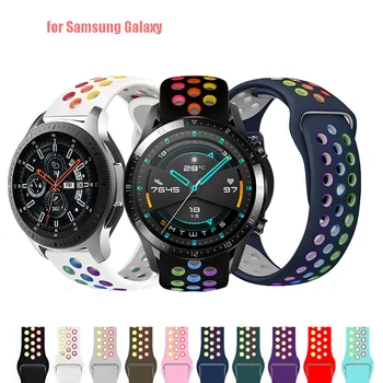 20 mm/22 mm watch band za Samsung Galaxy watch 3 46mm 42mm/Aktivna 2/Prestavi S3 Meje Silikonsko zapestnico Huawei GT/GT2/2e/Pro traku
