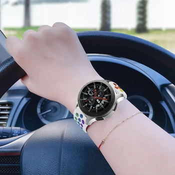 20 mm/22 mm watch band za Samsung Galaxy watch 3 46mm 42mm/Aktivna 2/Prestavi S3 Meje Silikonsko zapestnico Huawei GT/GT2/2e/Pro traku
