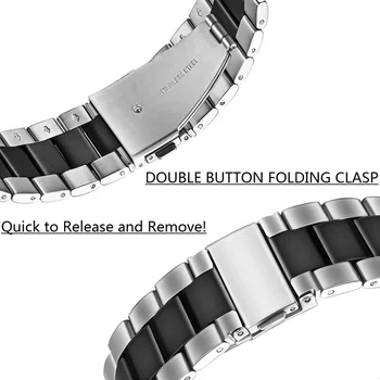 20 mm 22 mm Za Samsung Prestavi S3 S2 šport Klasični kovinski trak za Huawei watch 2 amazfit bip huawei gt galaxy watch 42mm 46mm Band