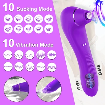 20 Načini Sesanju Vibrator Ženska Nastavek Klitoris Klitoris Bedak Vakuumske Stimulator Dildos z vibriranjem Sex Igrače za Odrasle Ženske 18