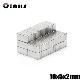 2000Pcs 10x5x2 Neodymium Magnetom 10*5*2 mm N35 NdFeB Blok Super Močan Močan Trajni Magnetni Blok imanes