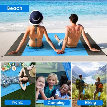200x210cm Sandproof Plaži Odejo Nepremočljiva Prenosni Piknik Pesek Brezplačno na Prostem, Potovanja, Camping, Pohodništvo Plaža Mat