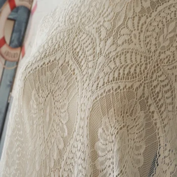 2019 NOVO vezalke za poletje cvet obleka šivanje dobro! Velik vzorec cording čipke tkanine trepalnic čipke Black, Slonovine na zalogi!