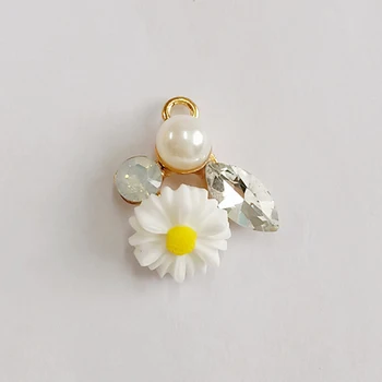 2019New Okrasnih pearl cvet gumb za DIY uhane ali ogrlico, obesek, lase in nakit, pribor HZ589