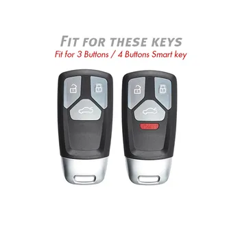 2020 Cinkove Zlitine Usnje Avto Ključ Kritje Primera Keychain Pametne Oddaljeni Ključ Za AUDI A4 B9 V5 V7 TT TTS 8S 2016 2017 Avto Dodatki