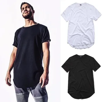 2020 eksplozije modelov za moške poletne visoke ulične hip-hop stilu kratki rokavi T-shirt robom loka svoboden barva dno majica