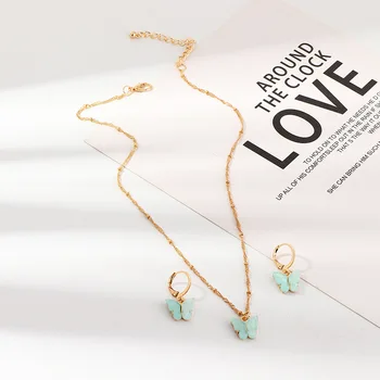 2020 korejska različica srčkan metulj obesek ogrlica dame moda clavicle verige ogrlico iz za nekaj daril za dekleta