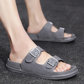 2020 Mens Copate Poletje Moda Slip Open Toe Flip Flops Slog Copate Anti-skid Plaži Ženske Sandale Zapatos Par Hombre